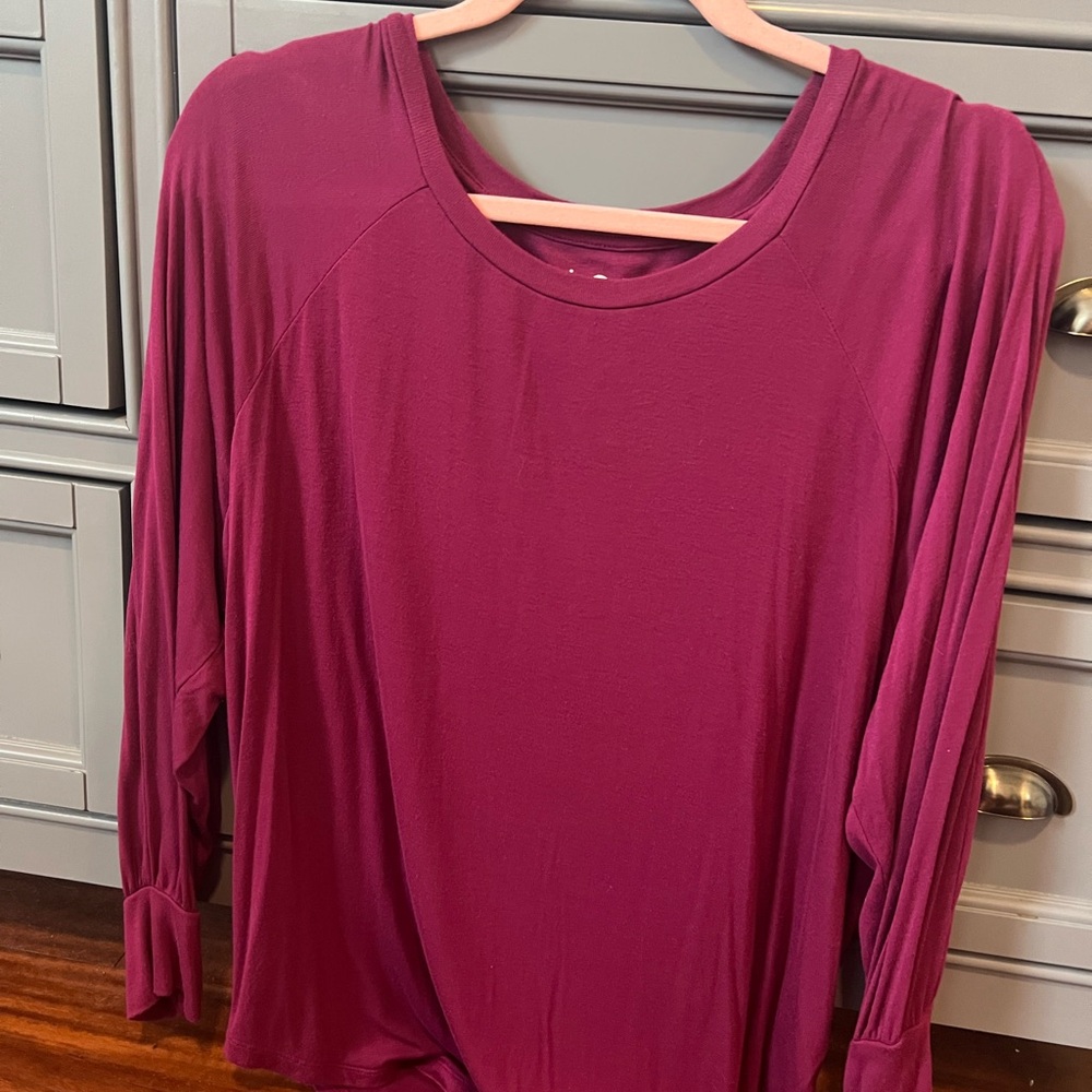 LOFT Long Sleeve Top - Rich Berry